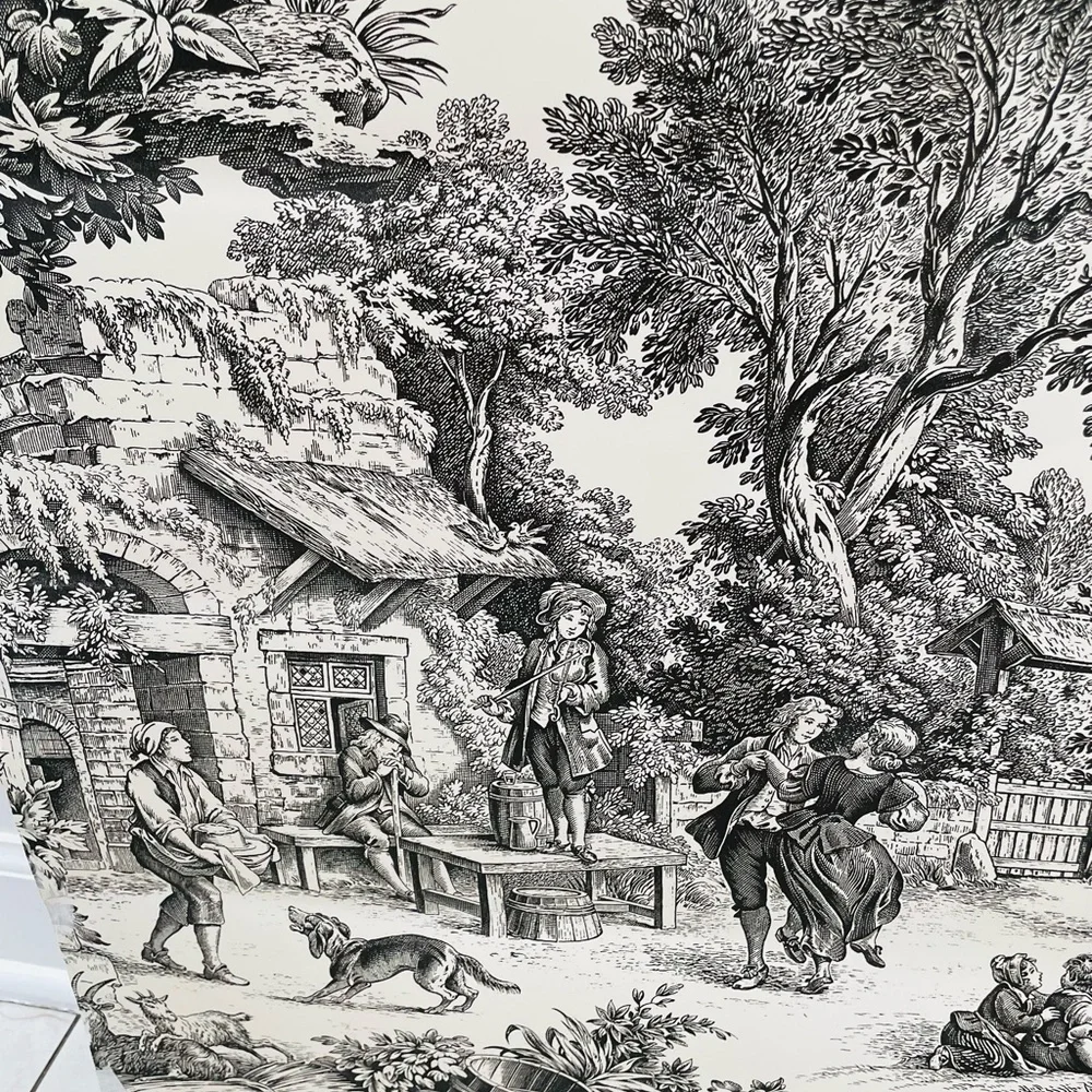 Thibaut Wallpaper and Fabric Pattern:839-T- 6654 Black and White - 1/Roll